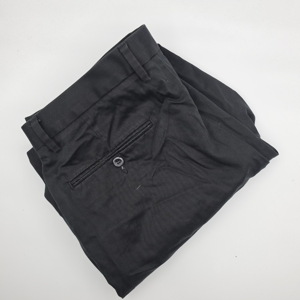 Dockers Chino Pants Mens 36x32 Black Good Classic Fit Cotton Trousers Office